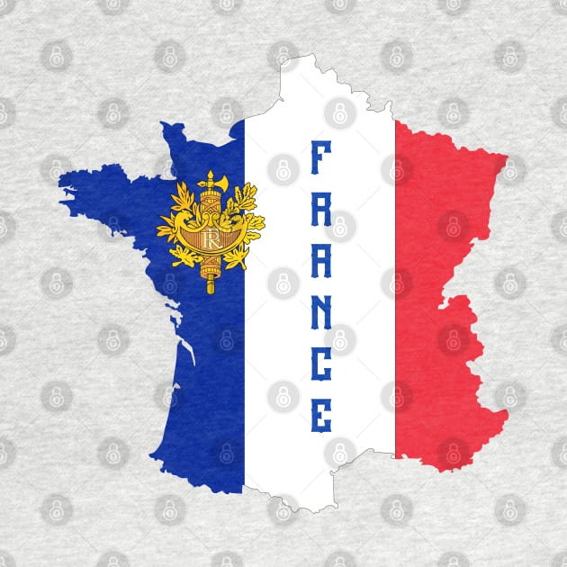 France flag & map by Travellers